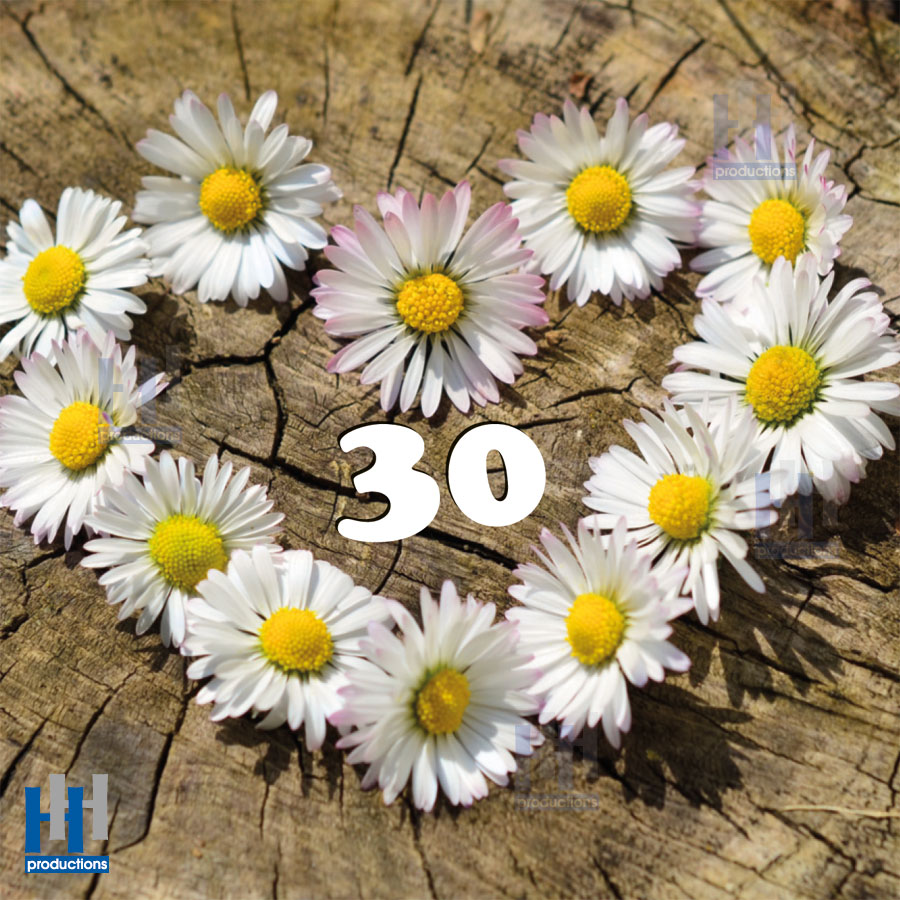 J030 madelief bloemen hart jubileumkaart