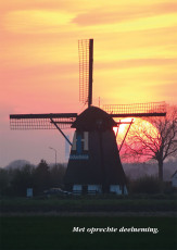 Met tekst: Met oprechte deelneming