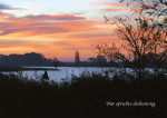 Oranje lucht afgedamde Maas - 400-1